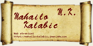 Mahailo Kalabić vizit kartica
